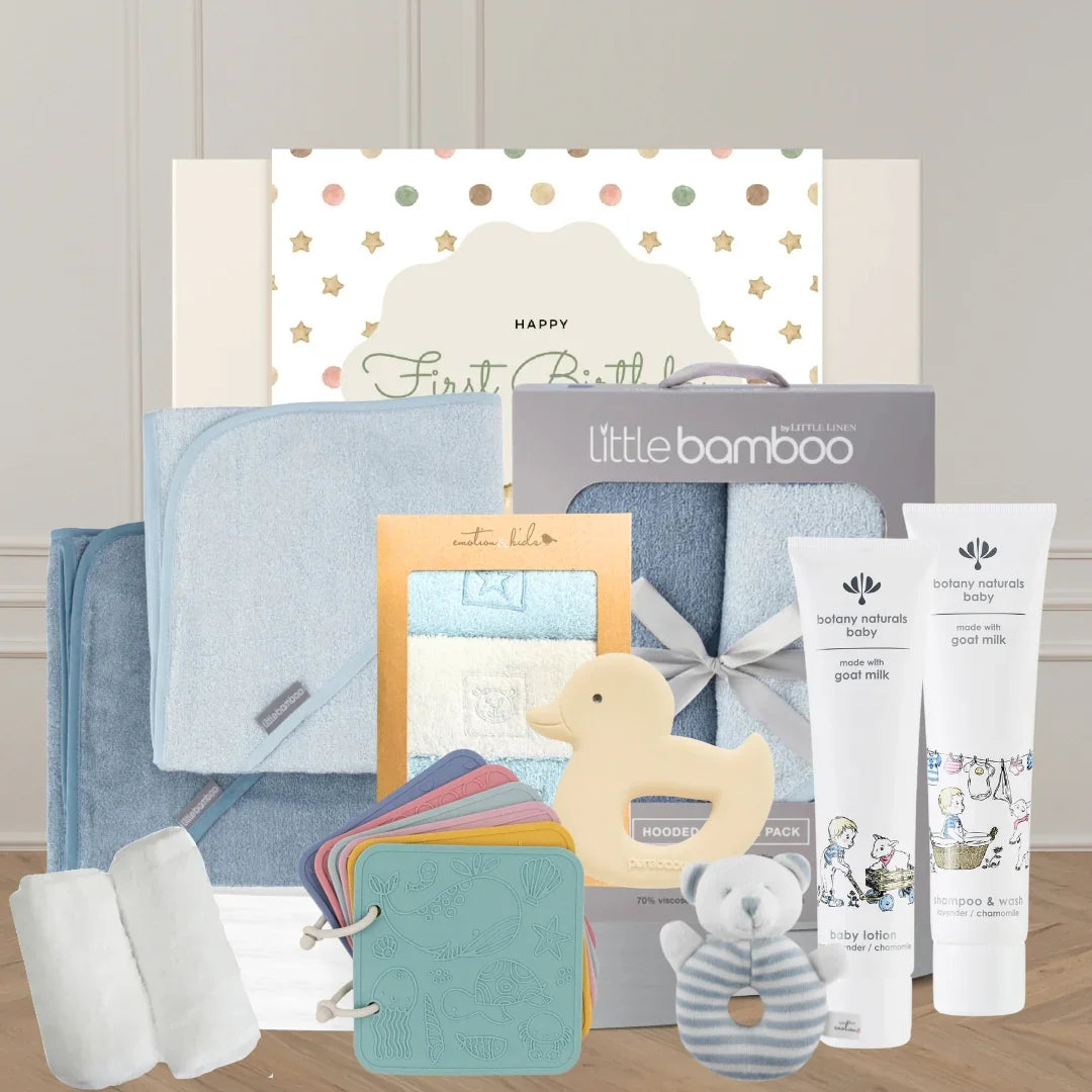 1st Birthday Baby Boy Bathtime Hamper - Tastebuds