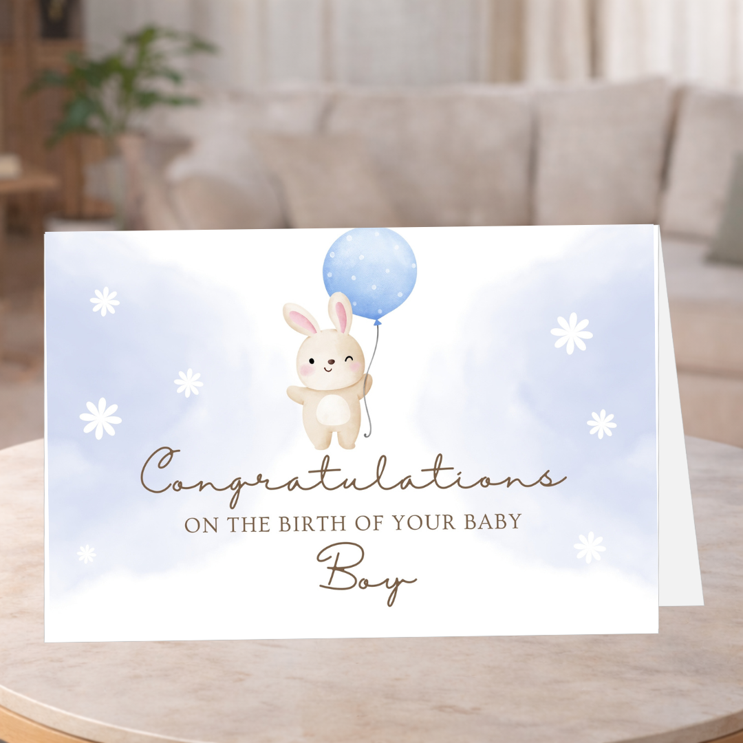 Baby boy greeting card