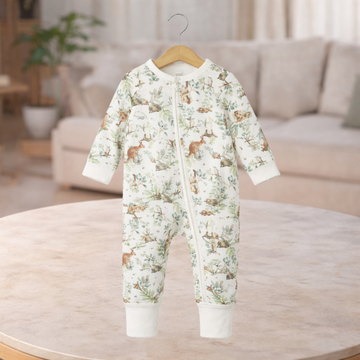 Bebe By Minihaha Charlie Organic L/S Zipsuit Charlie Print