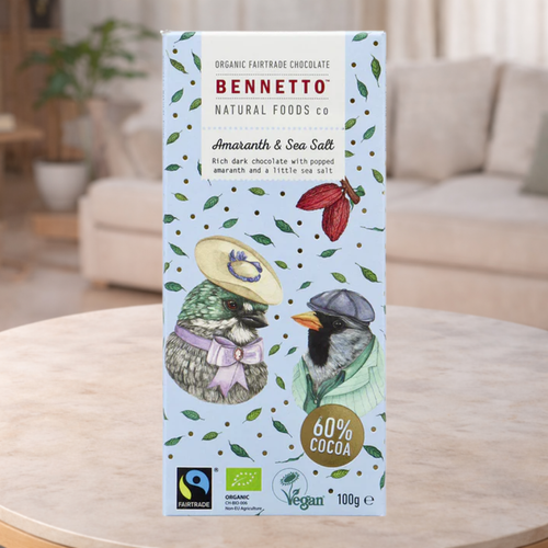 Bennetto Amaranth & Sea Salt Chocolate 80g