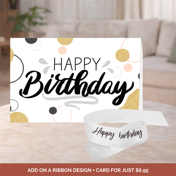 Birthday Bouquet Ribbon + Card Bundle