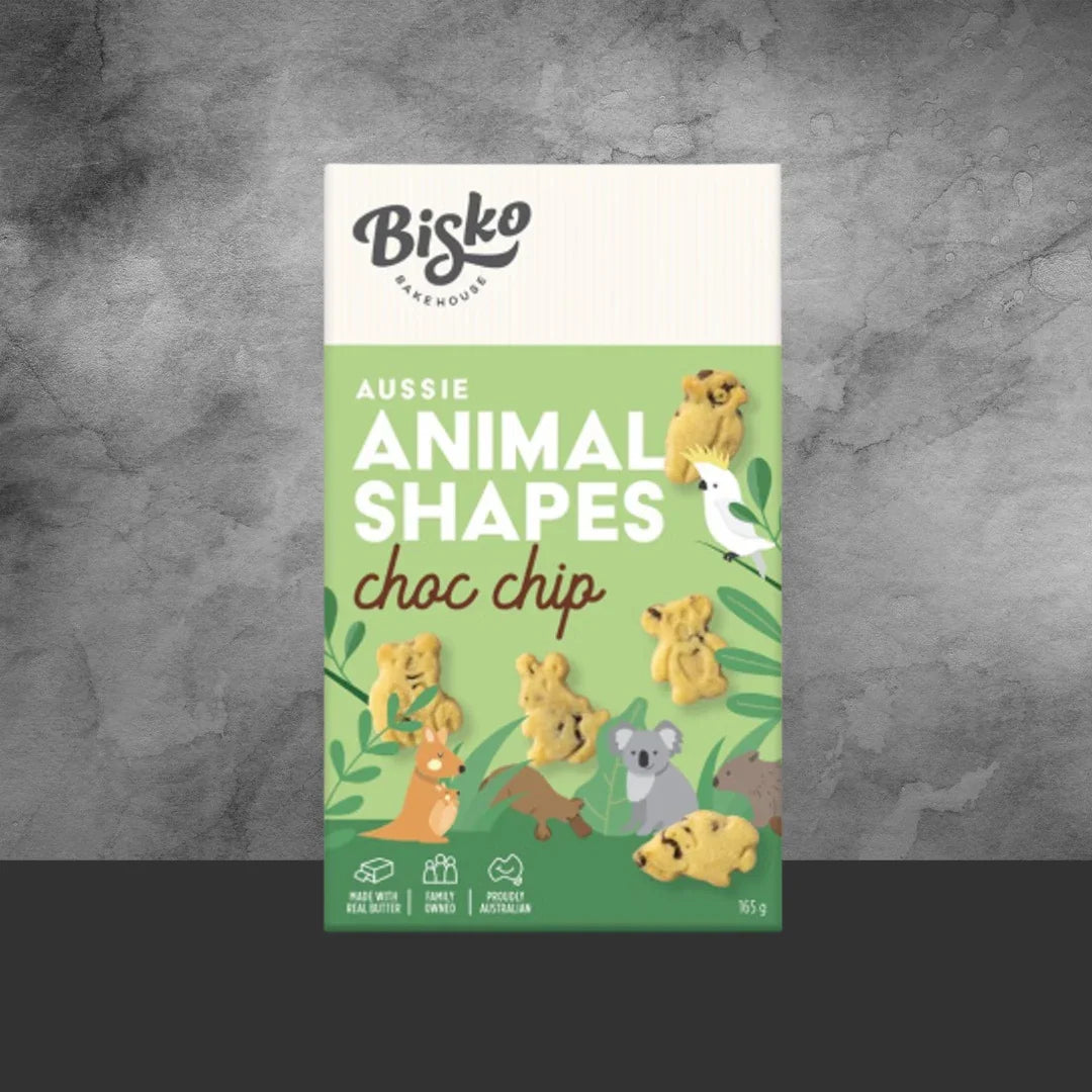Bisko Bakehouse Choc Chip Animal Shaped 165g - Tastebuds