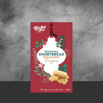 Bisko Christmas Butter Shortbread Macadamia Fingers 150g - Tastebuds