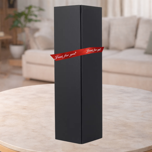 Black Wine Box with Ribbon