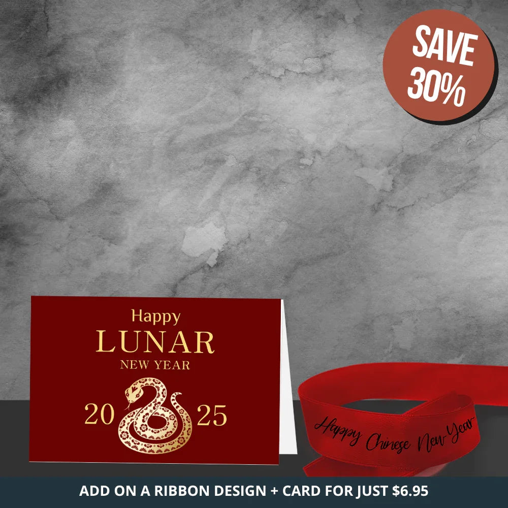 Black & Red Chinese New year Ribbon - Tastebuds