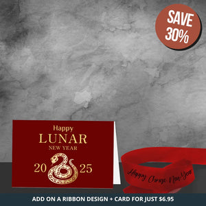 Black & Red Chinese New year Ribbon - Tastebuds