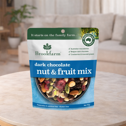 Brookfarm Nut & Fruit Mix Dark Chocolate 36g