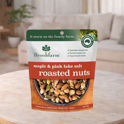 Brookfarm Roasted Nuts Maple & Pink Lake Salt 75G