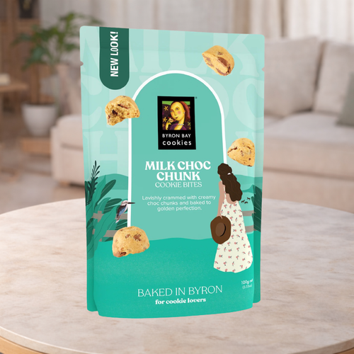 Byron Bay Cookies Milk Choc Chunk Bites Cookie Pouch 100g