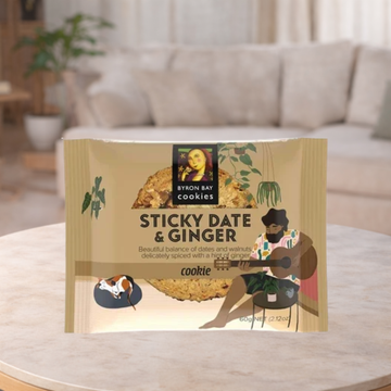 Byron Bay Cookies Sticky Date & Ginger Café Cookie 60g