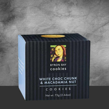 Byron Bay Cookies White Choc Macadamia Cookie Cube 75g - Tastebuds