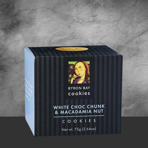 Byron Bay Cookies White Choc Macadamia Cookie Cube 75g - Tastebuds