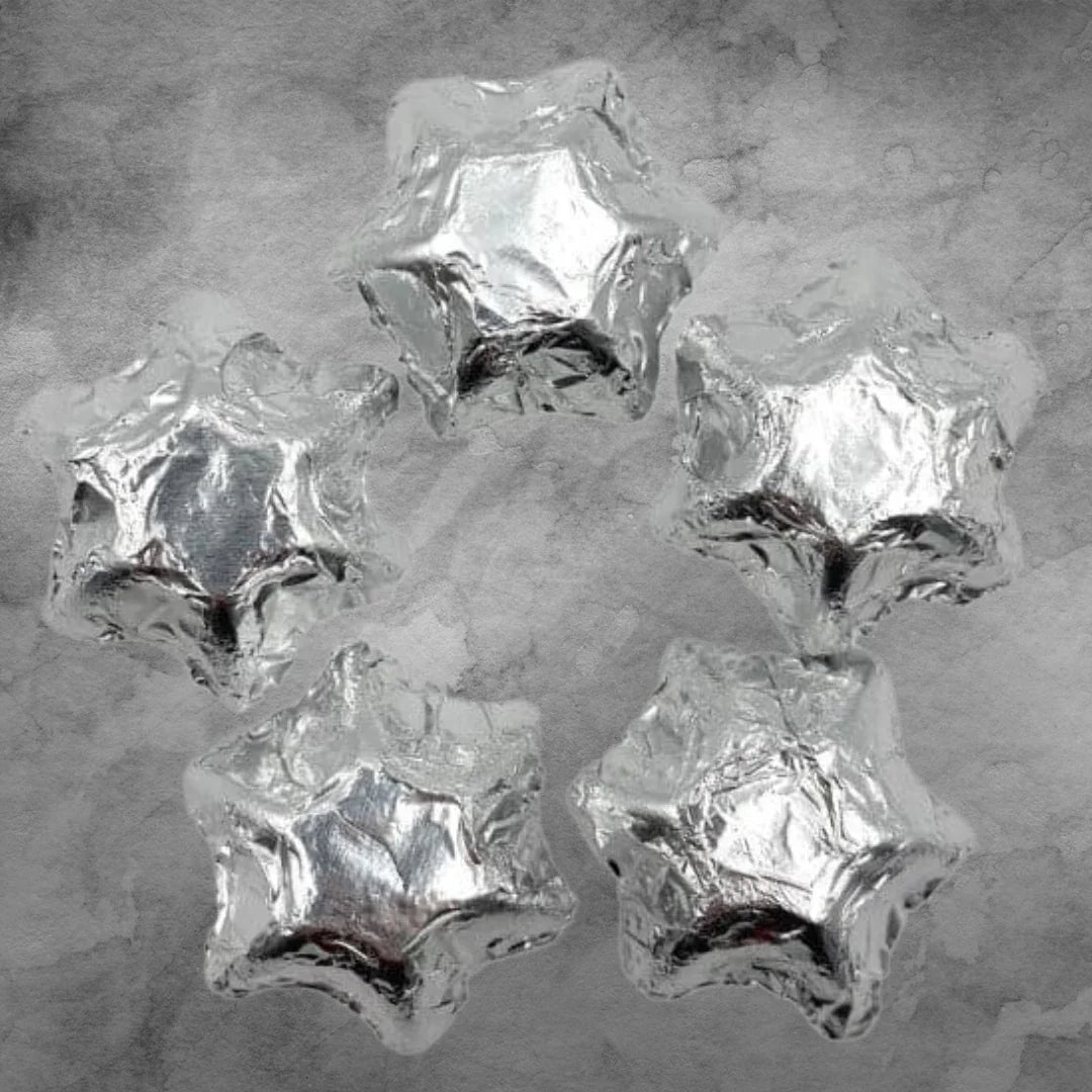 5 Silver Chocolatier Belgian Chocolate Stars - Tastebuds
