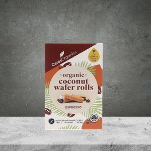 Ceres Organics Espresso Coconut Wafer Rolls 80g - Tastebuds