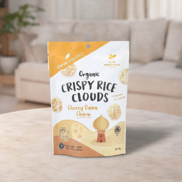 Ceres Organics Cheezy Onion Crispy Rice Clouds 50g