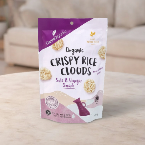 Ceres Organics Salt & Vinegar Crispy Rice Clouds 50g