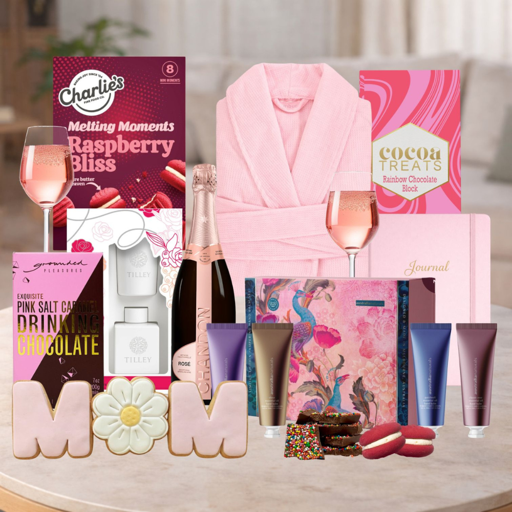 Champagne & Pamper Gift Basket for Mum