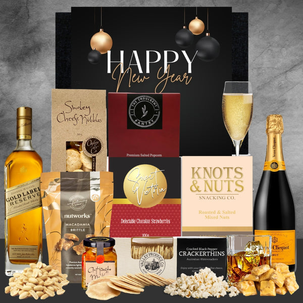 Champagne & Whiskey New Year Gif Hamper - Tastebuds