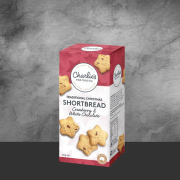 Charlie's Fine Foods Cranberry Shortbread Christmas 130g - Tastebuds