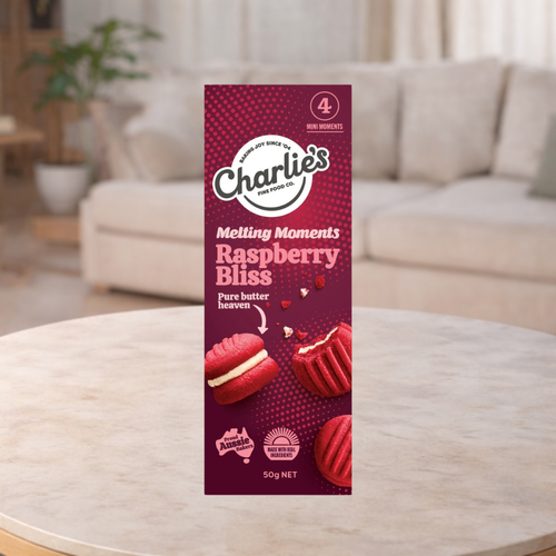 Charlie’s Fine Foods Raspberry Bliss Mini Melting Moments 50g