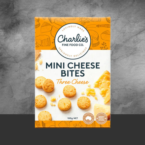 Charlie's Fine Foods Co. Three Cheese Mini Cheese Bites 100g
