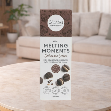 Charlie's Fine Food Co. Cookies & Cream Mini Melting Moments 50g