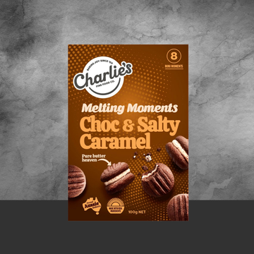 Charlie's Fine Foods Chocolate & Salty Caramel Melting Moments 100g