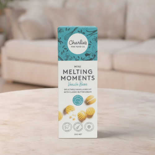 Charlie's Fine Foods Co. Vanilla Bean Mini Melting Moments 50g