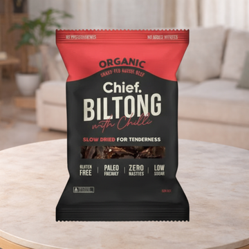 Chief Nutrition Organic Beef and Chilli Biltong 30g