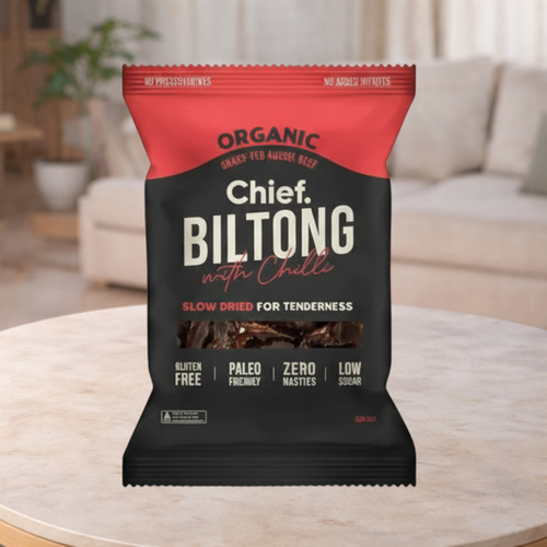 Chief Nutrition Organic Beef and Chilli Biltong 30g