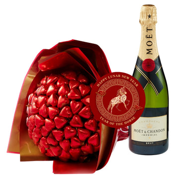 Chinese New year Moet Celebration Chocolate Bouquet