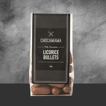 Chocamama Dark Chocolate Licorice Bullets 125g - Tastebuds