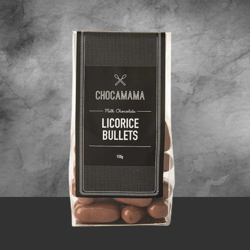Chocamama Dark Chocolate Licorice Bullets 125g