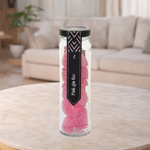 Chocamama Pink Gin Fizz Flavoured Rock Candy 100g