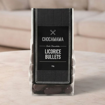 Chocamama Dark Chocolate Licorice Bullets 125g