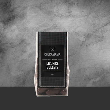 Chocamama Dark Chocolate Licorice Bullets 125g - Tastebuds