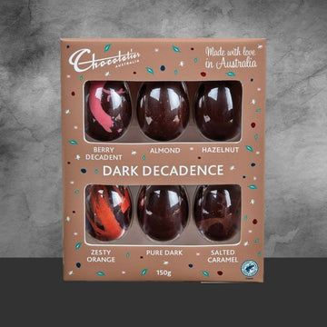Chocolatier Decadent Dark Chocolate Easter Egg Selection 6 Pack 150g - Tastebuds