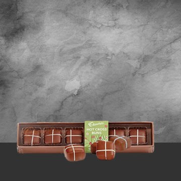 Chocolatier Hot Cross Bun Easter Chocolates 6 Pack 80g - Tastebuds