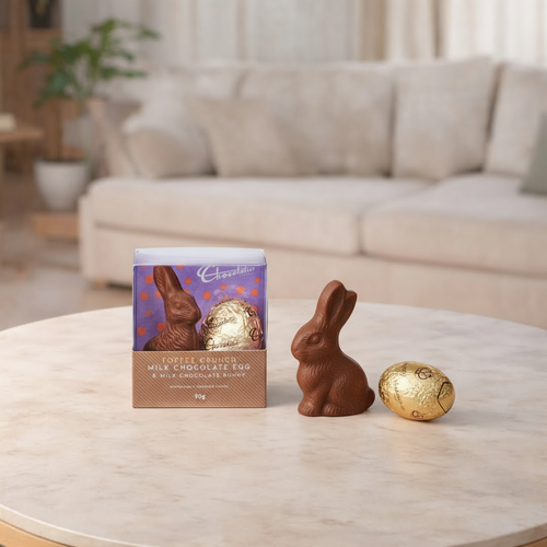 Chocolatier Toffee Crunch Milk Egg & Milk Bunny 90g