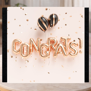 Congrats Balloons Decorative Sleeve