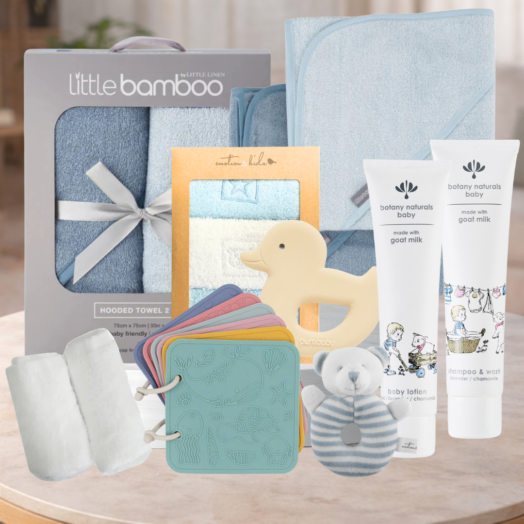 Newborn Baby Boy Bathtime Hamper