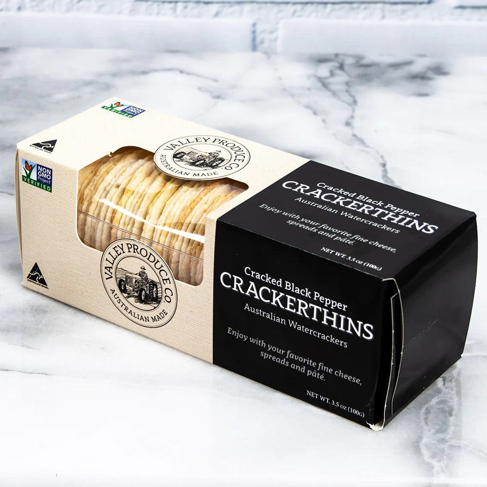 Valley Produce Co cracked black pepper crackerthins 