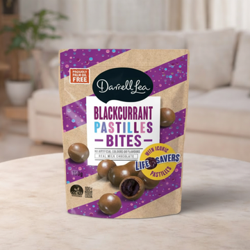 Darrell Lea Chocolate Coated Blackcurrant Pastilles Balls 150g