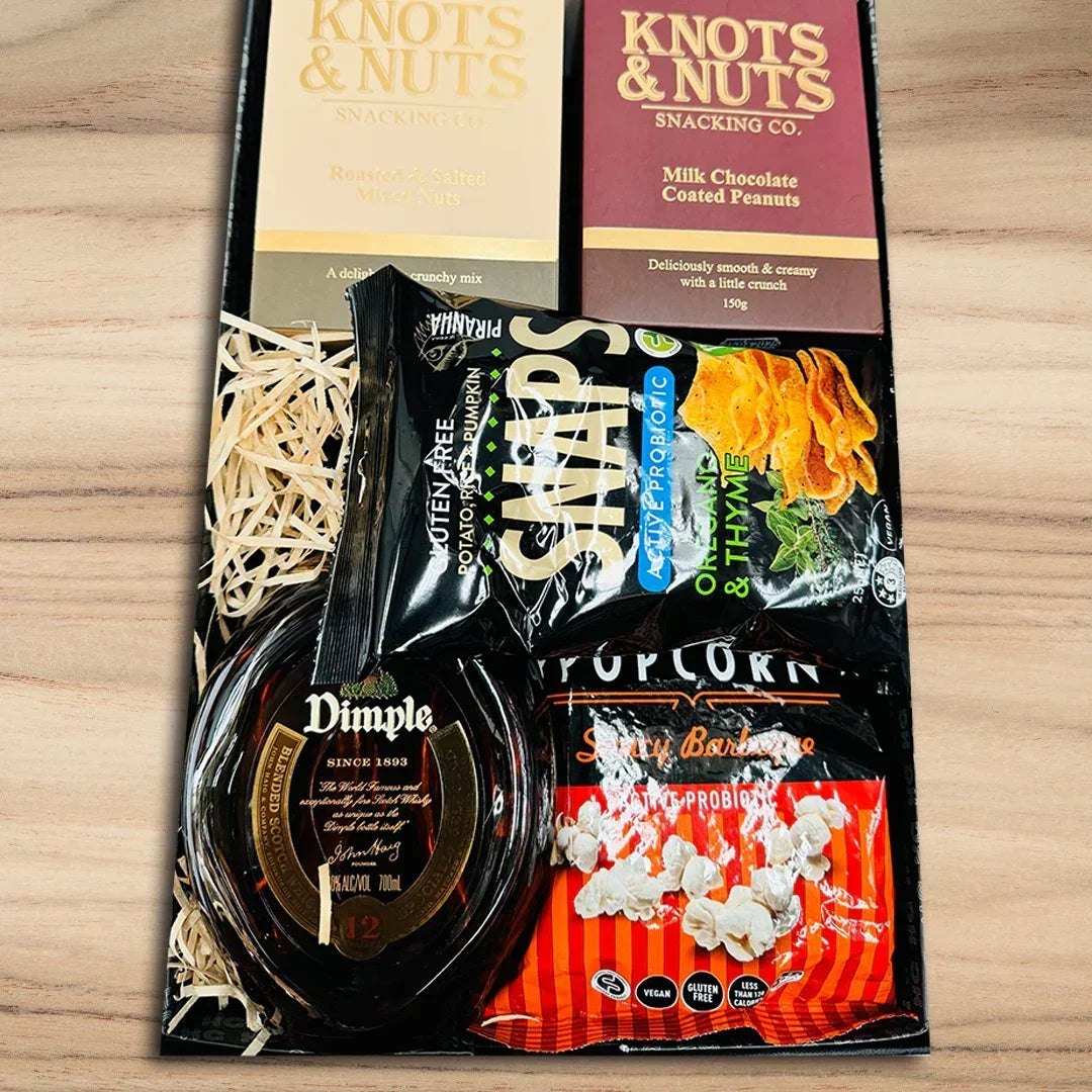 Dimple Whisky & Christmas Nibbles Hamper - Tastebuds