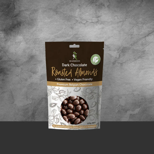 Dr Superfoods Organic Chocolate Coated Roasted Almonds 125g