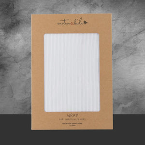 Emotion & Kids White Stripe Cotton Wrap - Tastebuds