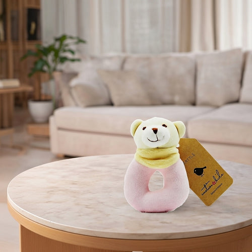 Emotion & Kids Pink Bear Rattle