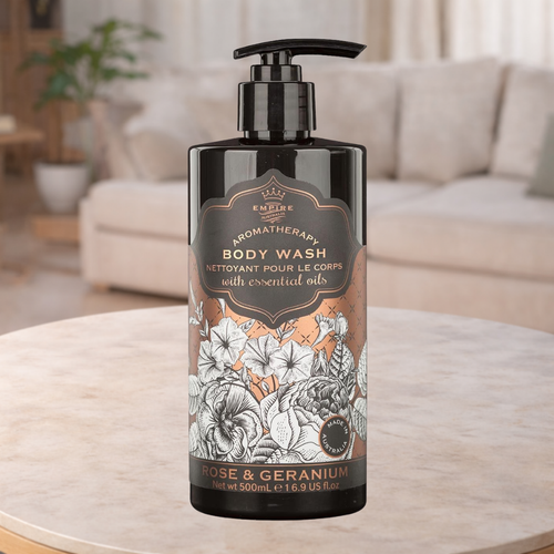 Empire Australia Aromatherapy Botanicals Rose & Geranium Body Wash 500ml