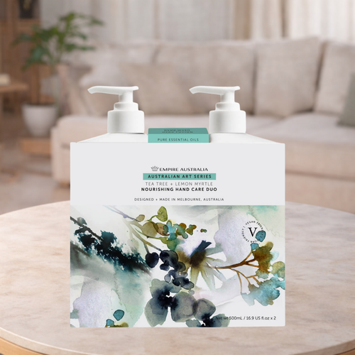 Empire Australia Art Series Tea Tree & Lemon Myrtle Hand Wash & Lotion Duo Pack 500ml