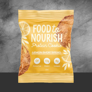 Food to Nourish Lemon Shortbread Protein with Collagen Cookie 60g - Tastebuds